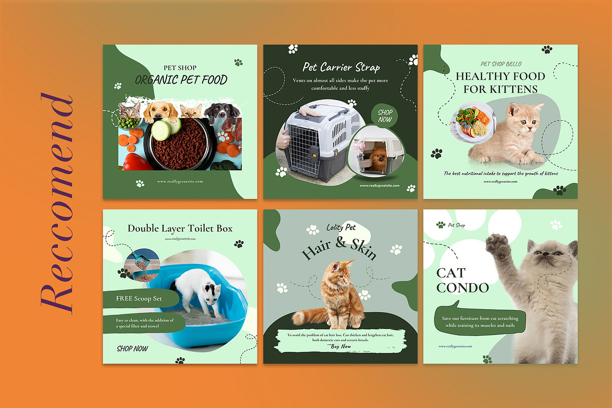 Pet Shop Instagram | CANVA Template, a Social Media Template by Azruca (Photo 9 of 17)