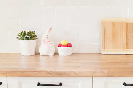 Easter Eggs, Rabbit Kitchen Interior