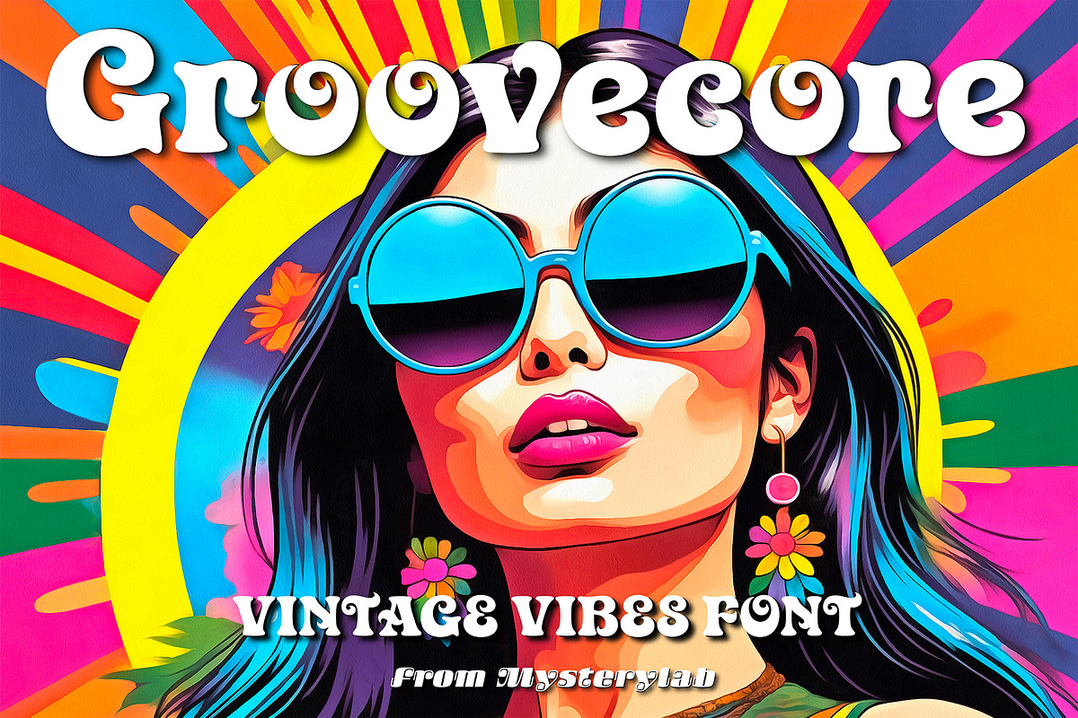 Groovecore Font, a Serif Font by Mysterylab Designs (Photo 1 of 8)