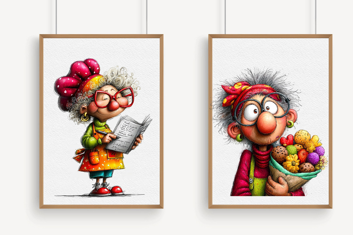 Whimsical Grandma Clipart, an Illustration by Libby Wishes (Photo 2 of 7)