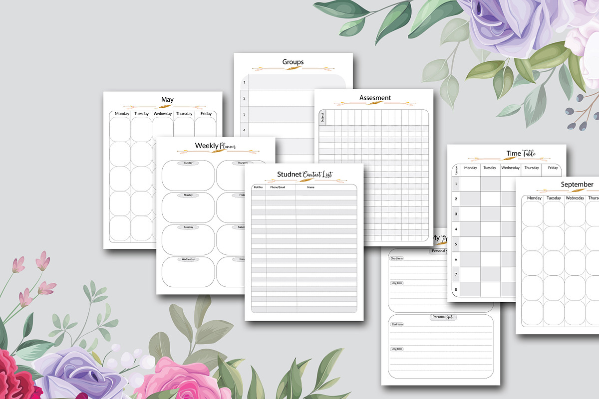 Teacher Planner, a Stationery Template by design_hut (Photo 2 of 3)