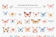 Spring Wings - Butterflies Clipart, a Decorative Illustration by ThaismotaCreativeCo (Thumbnail 3 of 6)