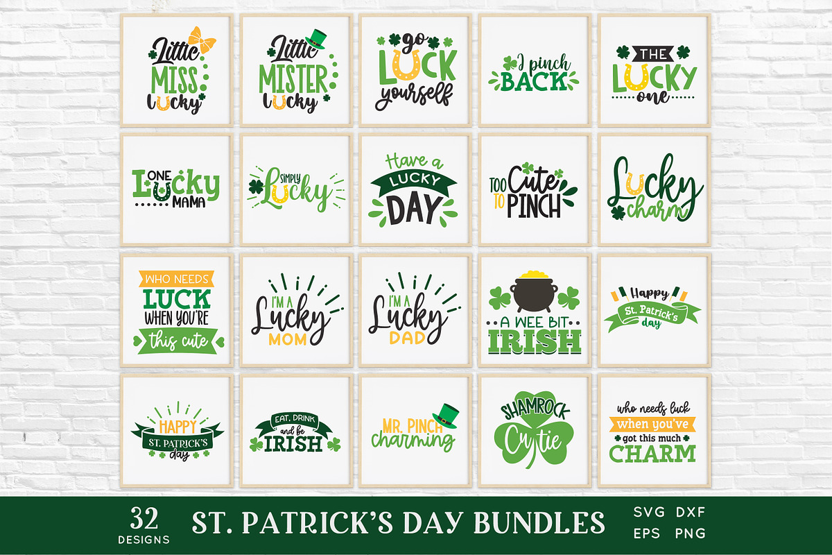 St Patrick's Day Quotes svg bundle, an Object Graphic by Peachycottoncandy (Photo 2 of 8)