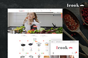 LEO ICOOK - KITCHEN TOOL, COOKWARE,, a Bootstrap Template by LeoTheme (Thumbnail 1 of 8)