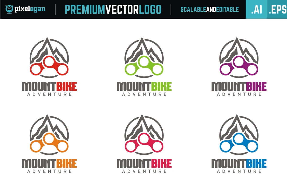 Mountain Bike Logo, a Branding & Logo Template by pixelogan (Photo 2 of 2)