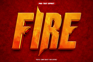 Fire 3D editable text effect, a Layer Style Add-On by Hello Muh