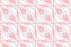 Set 10 Seamless Greek Floral Pattern