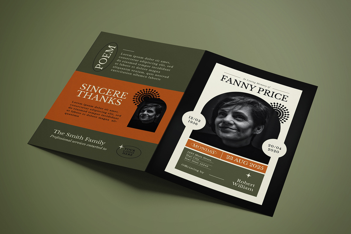 Simple Funeral Program, a Brochure Template by graphicook (Photo 3 of 3)