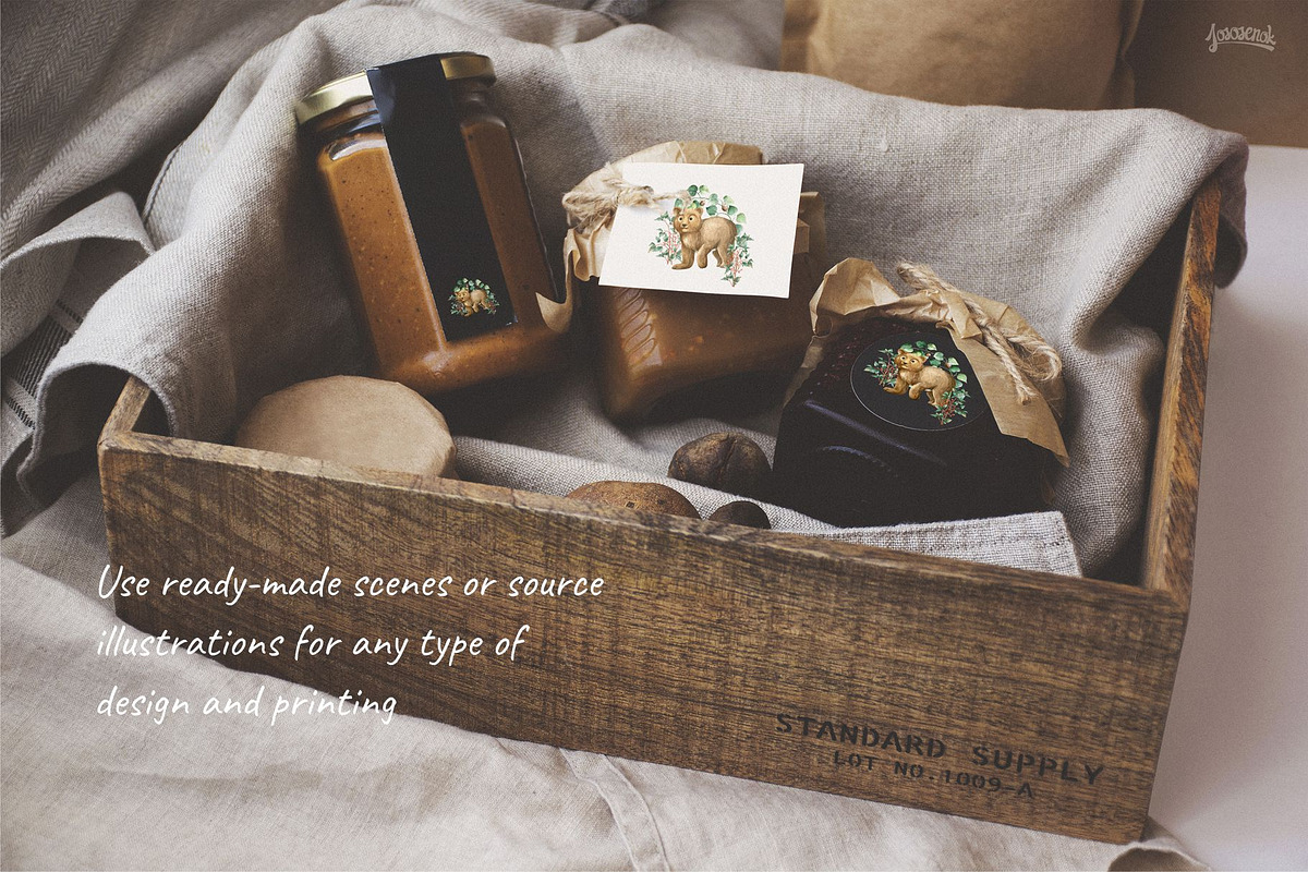 Woodland stories watercolor set, an Animal Illustration by Lososenok (Photo 9 of 12)
