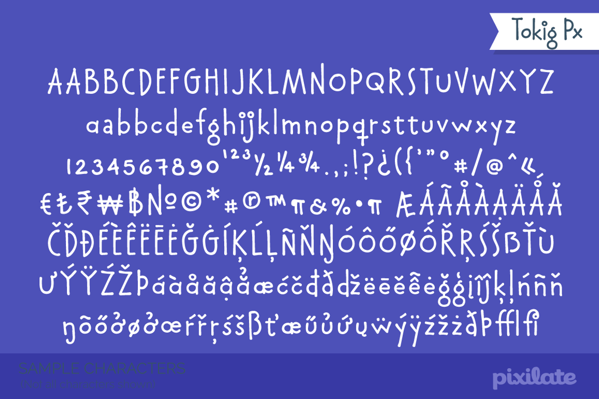 Tokig Px font family preview 5
