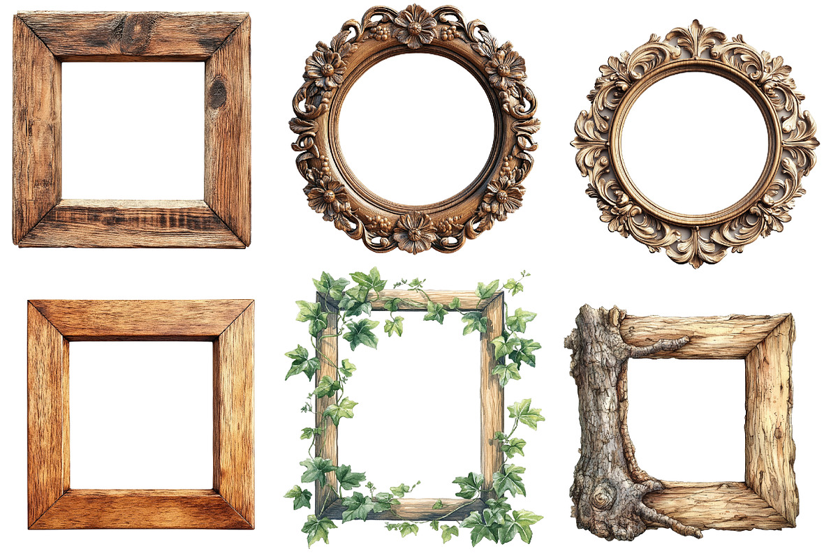 Wooden Frame Sublimation Clipart, an Illustration by Designworld (Photo 2 of 6)