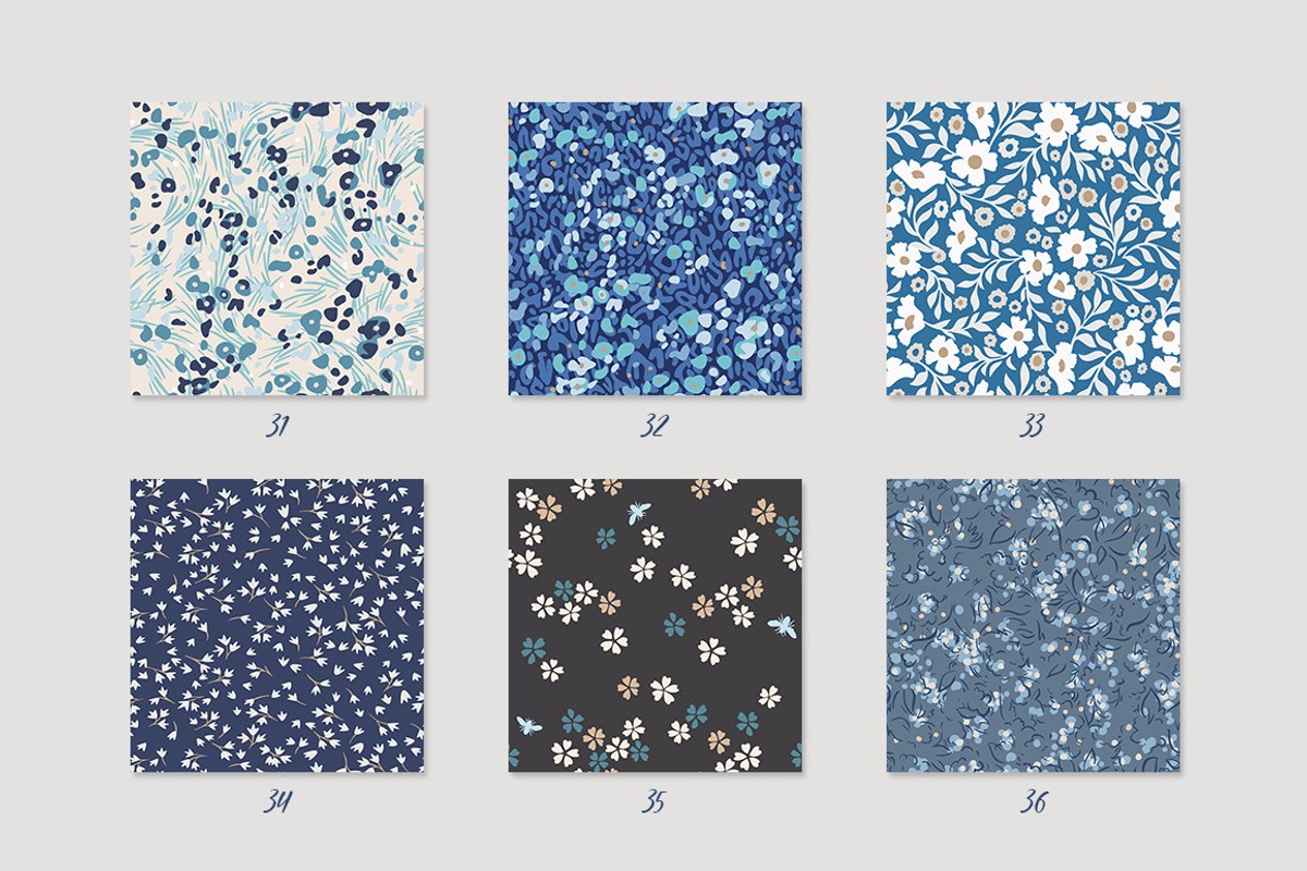 Meadow flowers Patterns Set, a Pattern Graphic by GALAKAM (Photo 10 of 11)