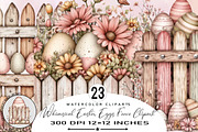 Whimsical Easter Eggs Fence Clipart, an Illustration by SVGArt (Thumbnail 1 of 7)