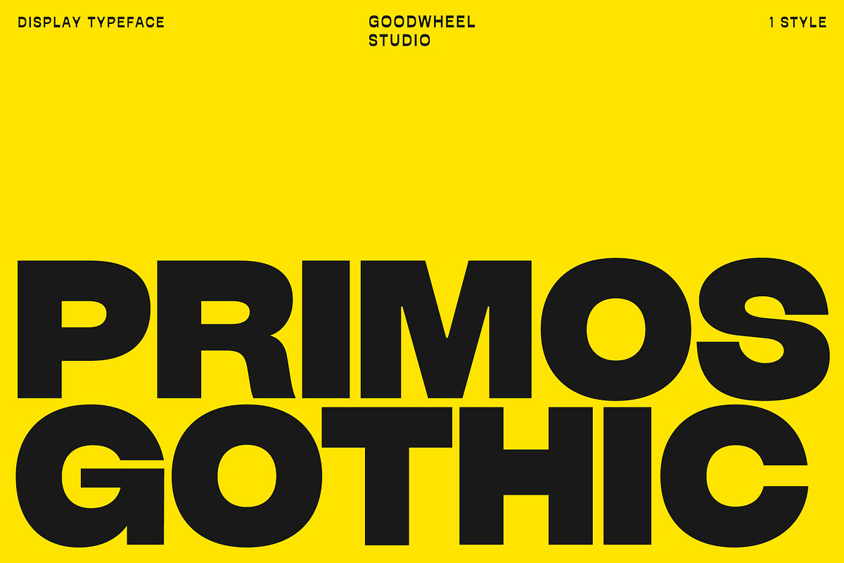 GW Primos Gothic, a Font by Goodwheel Studio (Photo 1 of 15)