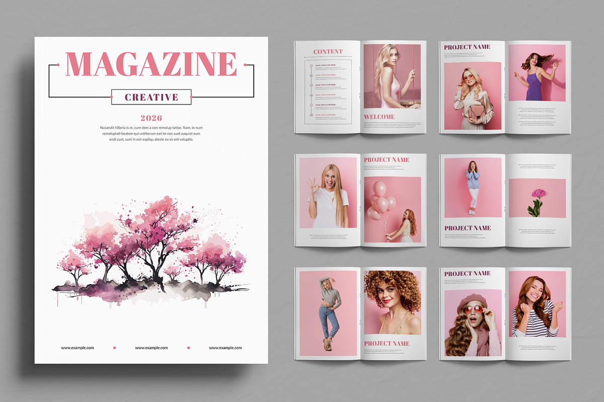 Creative Magazine Template Layout, a Magazine Template by ContestDesign (Photo 1 of 3)