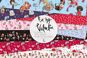 Valentine Doodles Seamless Patterns, a Pattern Graphic by KaramfilaS (Thumbnail 1 of 19)