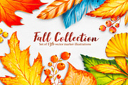 Fall Collection. Markers., a Decorative Illustration by AlexGreenArt (Thumbnail 1 of 11)