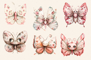 PIN BUTTERFLY CUTIES WITH EYES PNGS