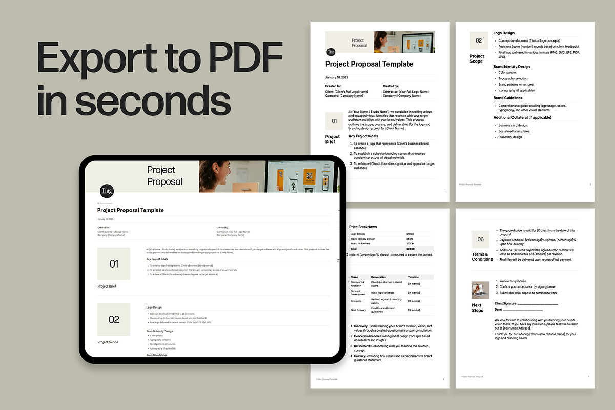 Project Proposal Notion Template, a Marketing Template by TingDesign Studio (Photo 3 of 3)