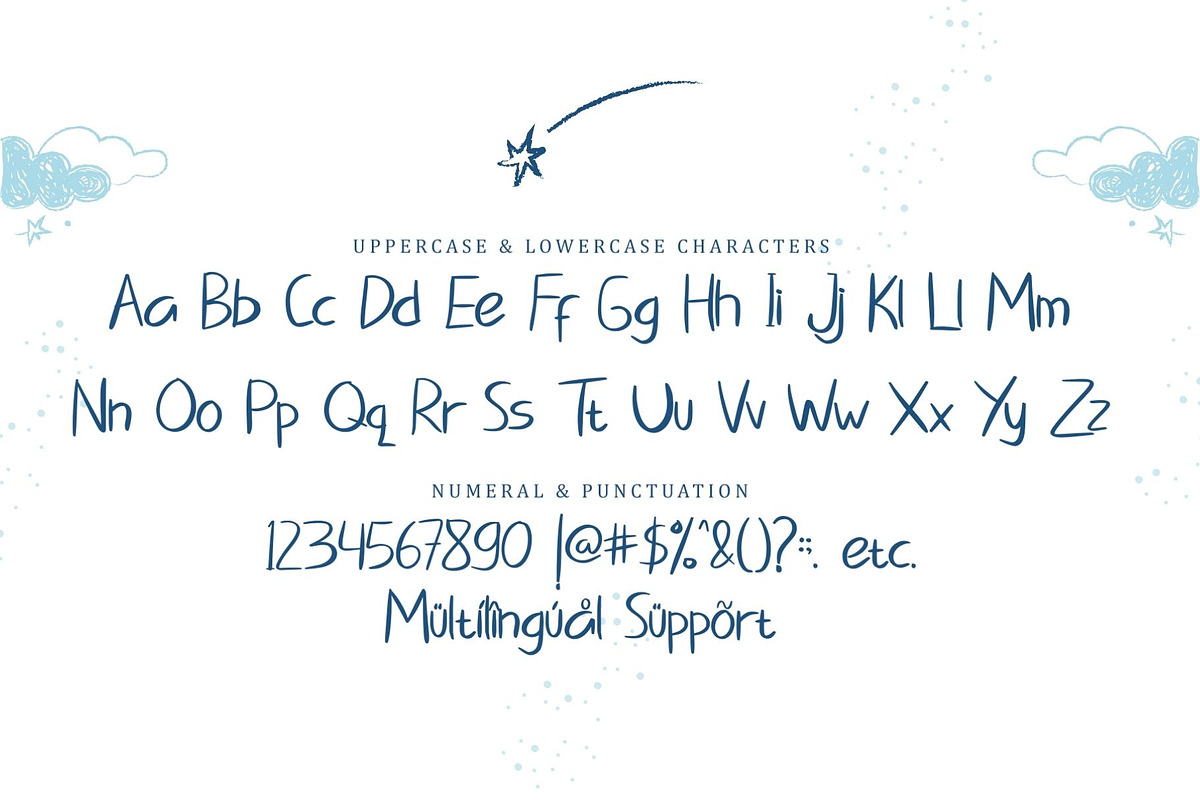 Blue Dino - Handwritten Font, a Handwritten Font by alifryanzulfikar (Photo 6 of 7)