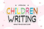 Children Writing - Cute Kids Font, a Handwritten Font by KiddoGlyphs Studio (Thumbnail 1 of 3)