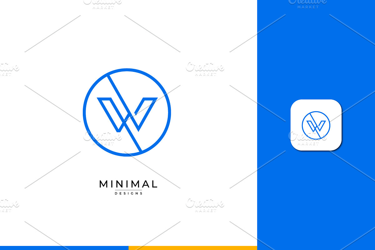 Monogram icon logo W, a Branding & Logo Template by idesign_4u