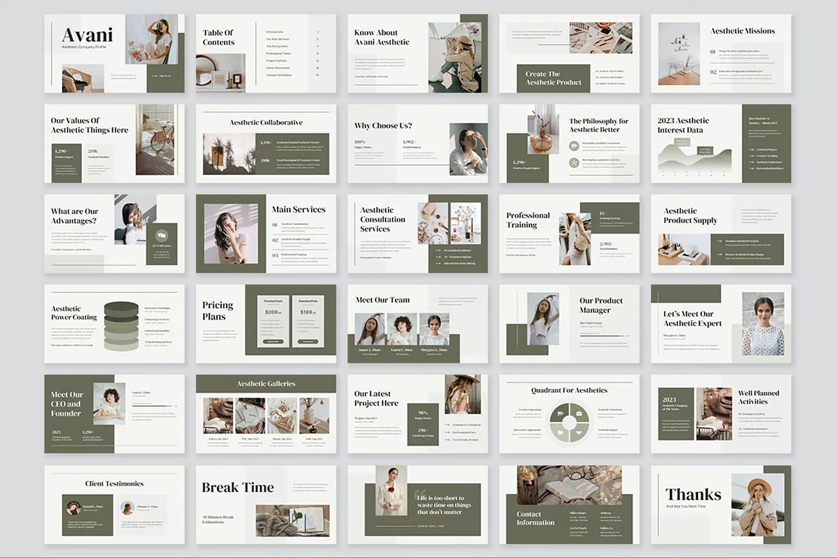 Aesthetic Company Profile Powerpoint, a Presentation Template by Fit-tee (Photo 10 of 10)
