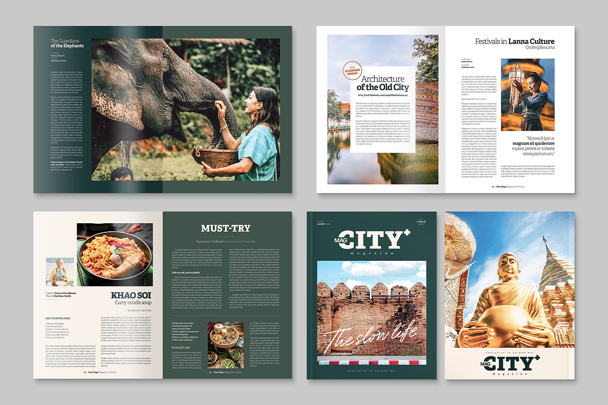 City Travel Tourism Magazine Templat, a Magazine Template by BrandPacks