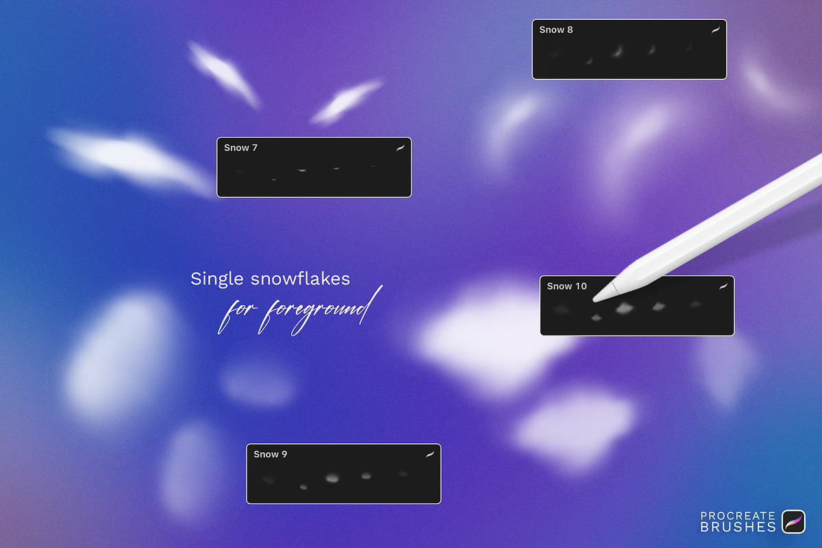 Snow Procreate Brushes, a Brush Add-On by Andrew Skoch Design (Photo 7 of 10)