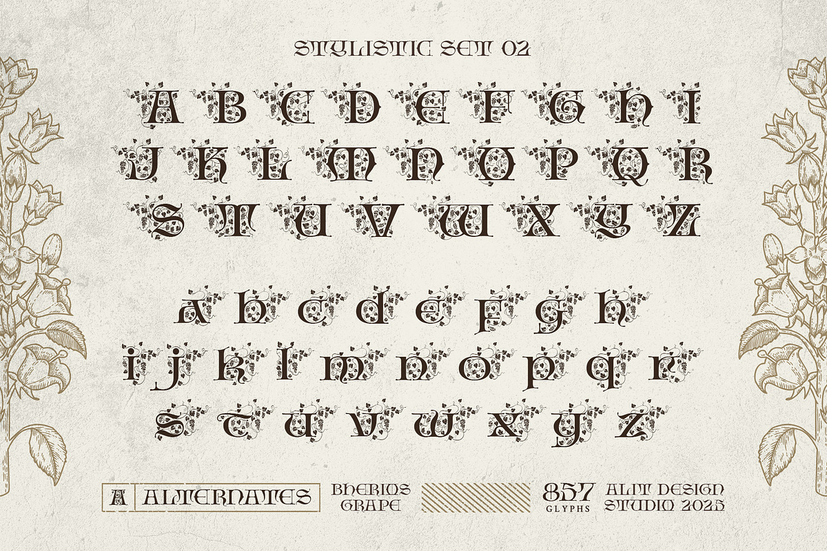 Bherios Grape Typeface, a Serif Font by alit design (Photo 14 of 18)