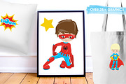 Superhero boys illustration pack, an Illustration by PrettyBundles (Thumbnail 5 of 5)