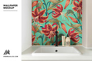 Wallpaper Mockup - Bathroom Sink, a Household Mockup by Andrea Muller (Thumbnail 1 of 7)