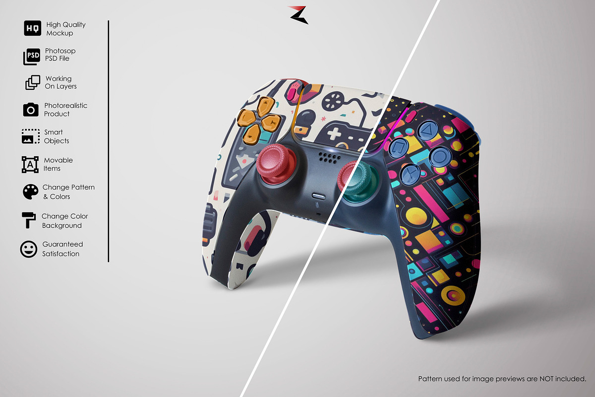 DualSense Controller Mockup, a Product Mockup by Zabiegala MP (Photo 2 of 6)