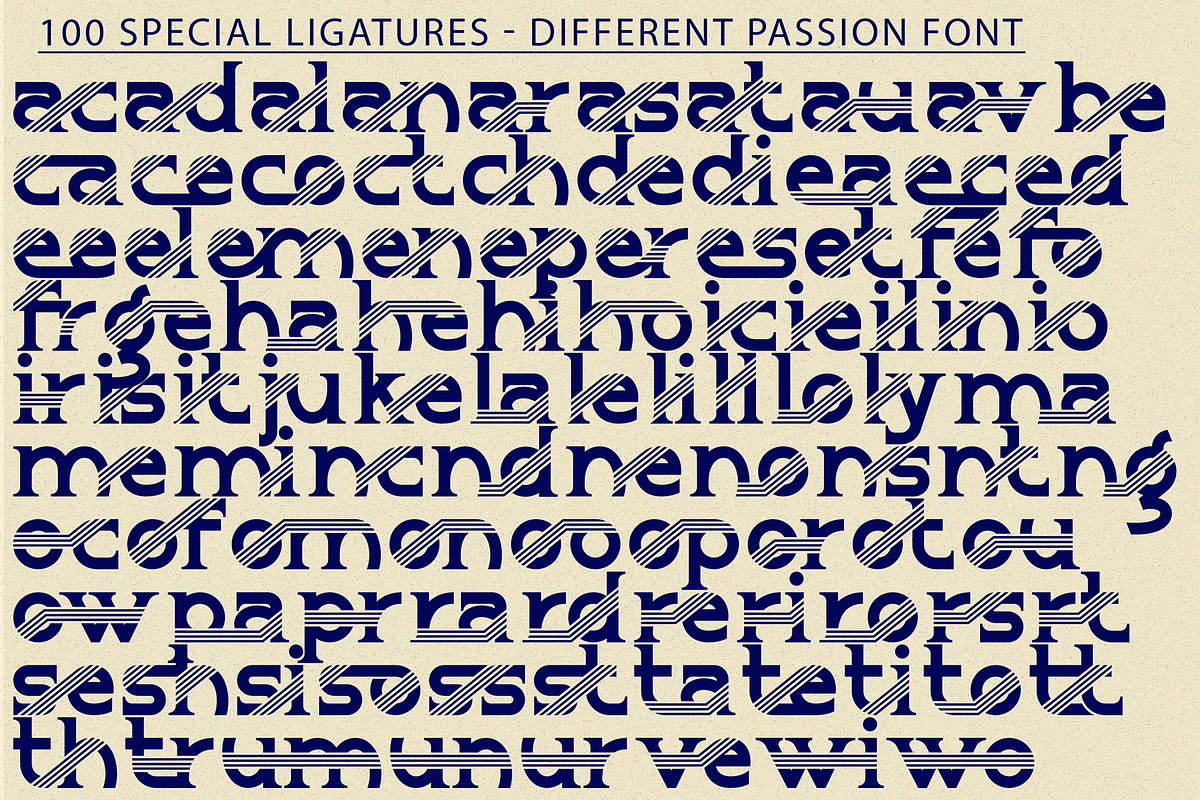 Different Passion - Striped Font, a Serif Font by 177Studio (Photo 8 of 8)