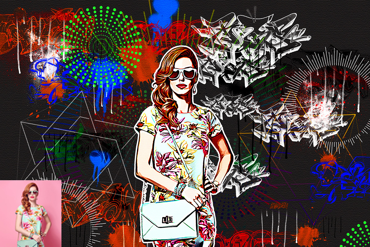 Vector Pop Art Photoshop Action, an Action Add-On by Studio Retouch (Photo 5 of 15)
