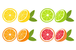 Fruit slices. Juicy citrus, a Food Illustration by Vectorbuum