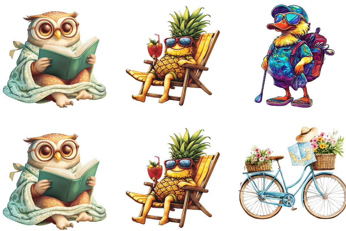 Quirky Retirement Clipart, a Seasonal Illustration by Designking (Photo 4 of 5)