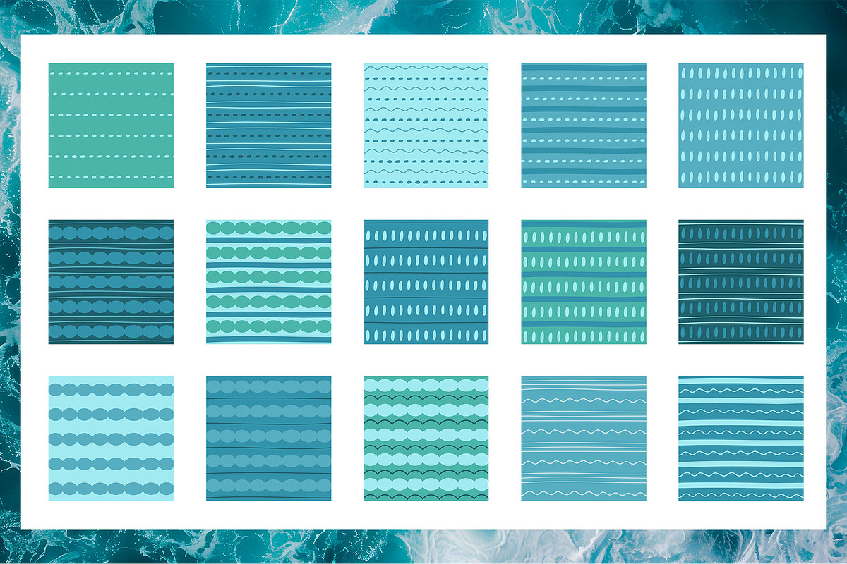 Coastal Patterns Collection, a Decorative Illustration by yarynabo (Photo 3 of 8)