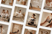 Pilates Instagram Templates, a Social Media Template by Wildnun Studio (Thumbnail 1 of 10)