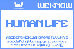 Human Life font