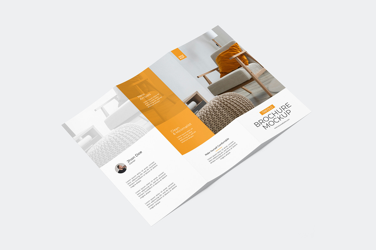 Trifold Brochure Flyer Mockup, an Advertising Mockup by Rizky Audymas (Photo 6 of 8)