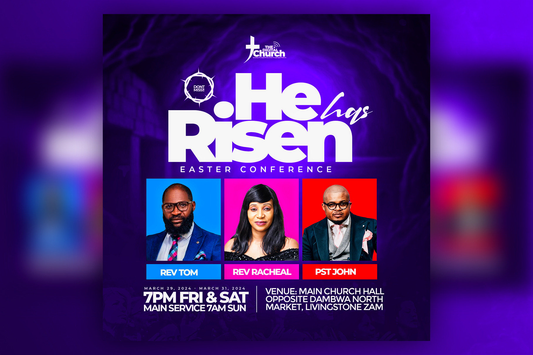 2025 Easter conference flyer templat
