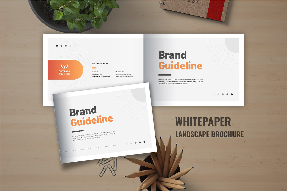 Landscape brand guideline brochure, a Brochure Template by Pavel_design (Photo 1 of 14)