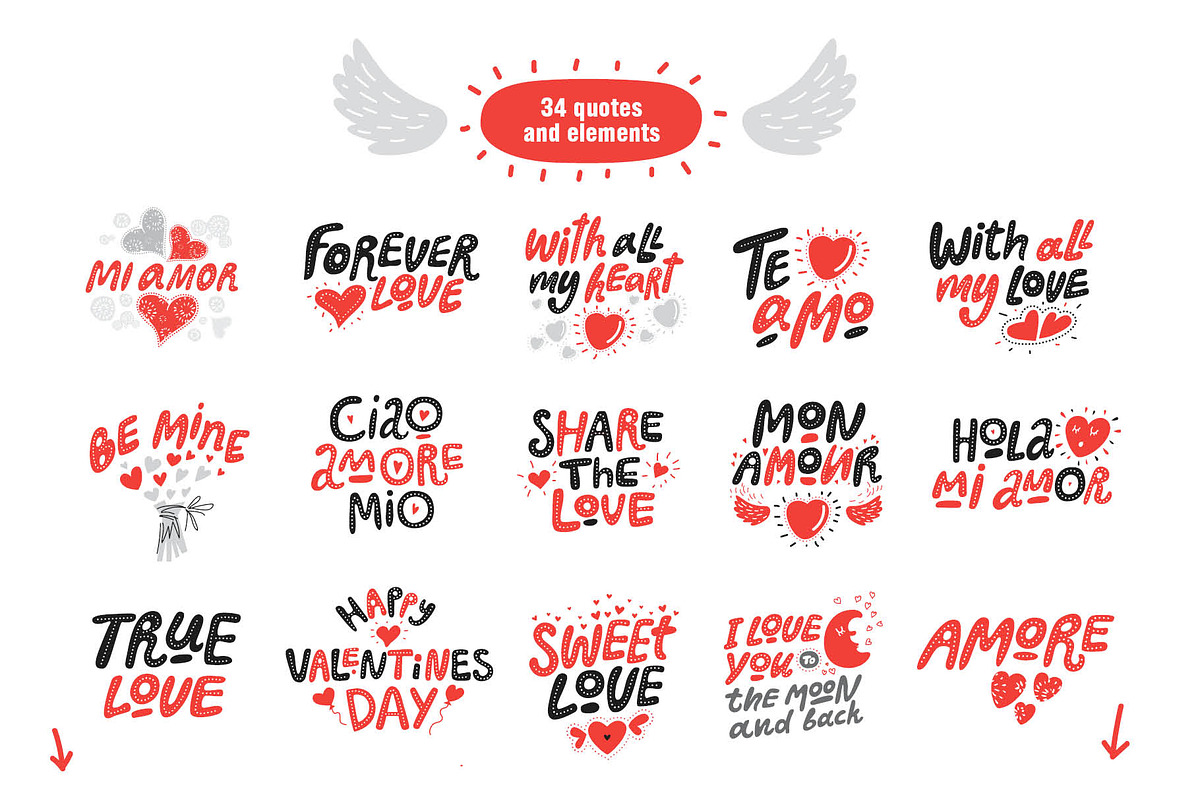 Love mail. Graphic set, an Illustration by Maru_art (Photo 2 of 10)