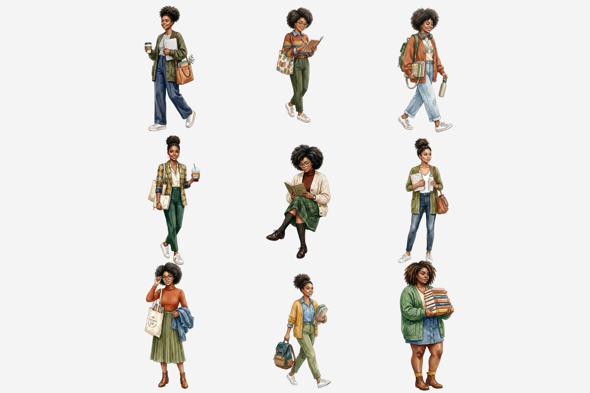 Back to School Aesthetic Clipart, a Seasonal Illustration by Tanya Kart (Photo 2 of 11)