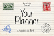 Your Planner - A Handwritten Font, a Handwritten Font by Brand Earth (Thumbnail 1 of 12)