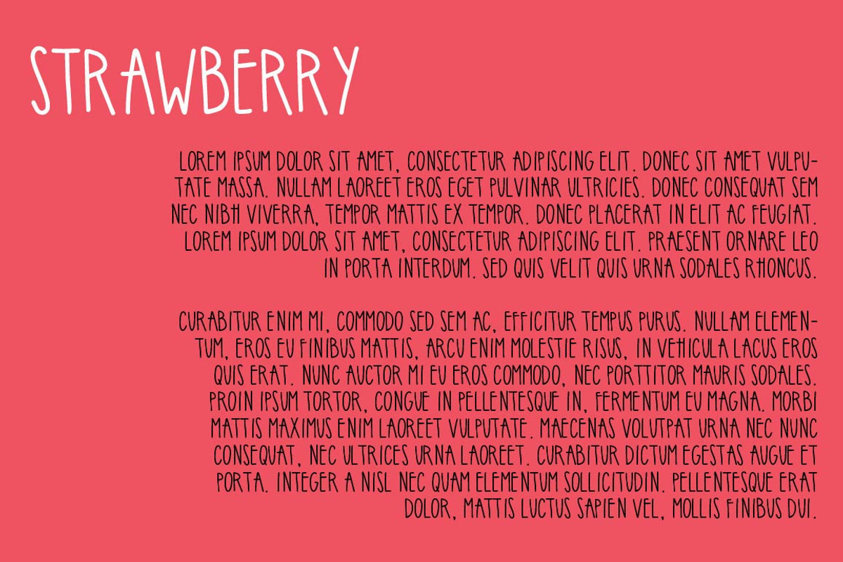strawberry | handwritten sans serif preview 5