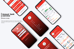 Banking App UI Kit for mobile app, a Background Graphic by ZinetroN