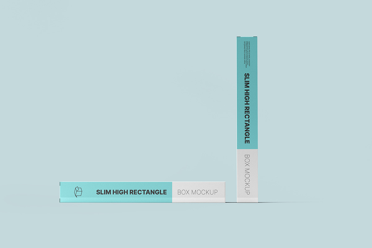 Slim High Rectangle Box Mockups, a Packaging Mockup by Illusiongraphic (Photo 7 of 19)