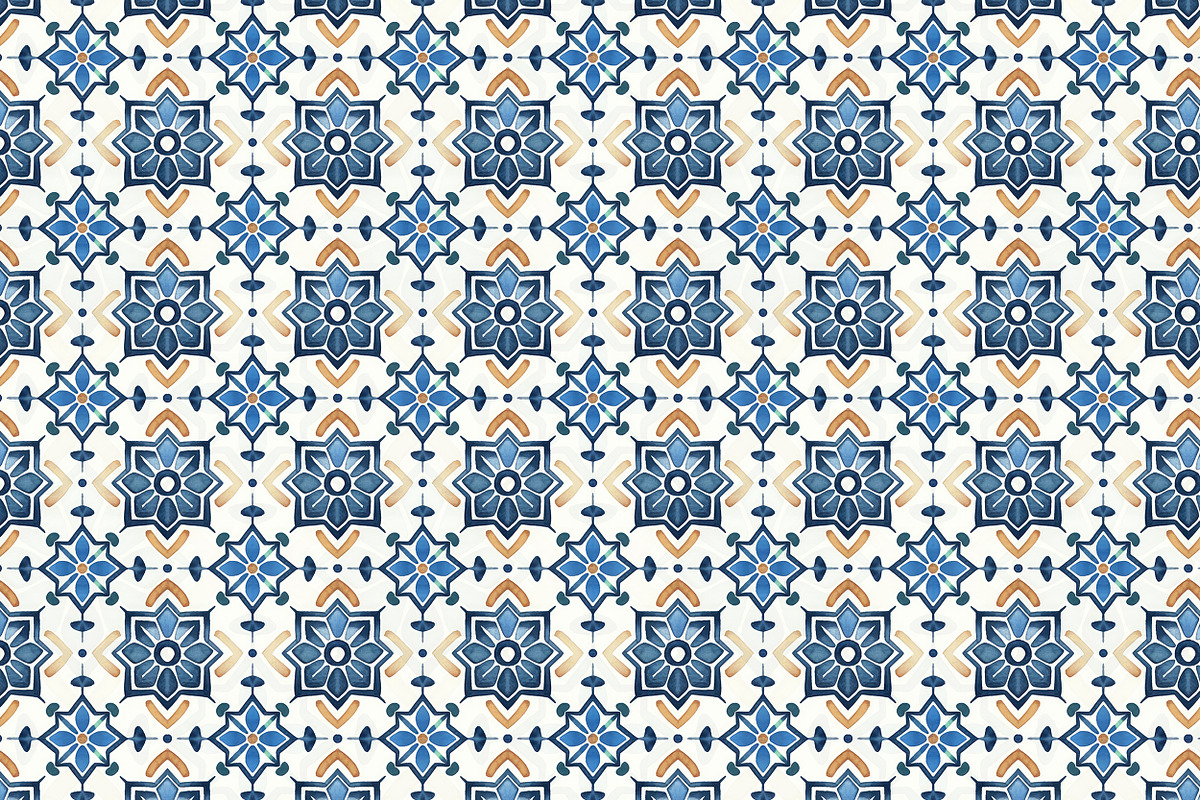 Islamic Moroccan & Azulejos pattern, a Pattern Graphic by SketchArtStudio (Photo 7 of 7)